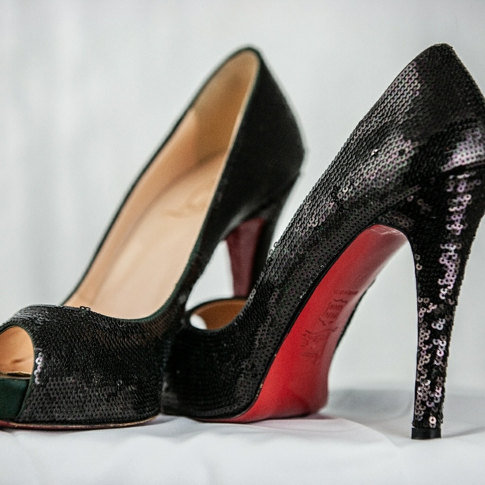 Christian Louboutin Very Prive Sequin Pumps